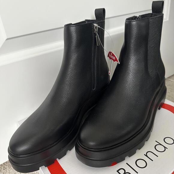 Blondo Jelina Waterproof Bootie Black Leather NIB Size 7 - Picture 5 of 9